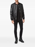Philipp Plein python-panelled nappa-leather bomber jacket