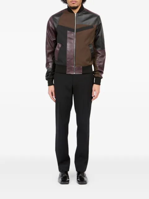 MM6 Maison Margiela leather-paneled bomber jacket