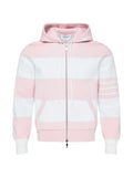 Thom Browne Hector 4-Bar rugby zip up hoodie