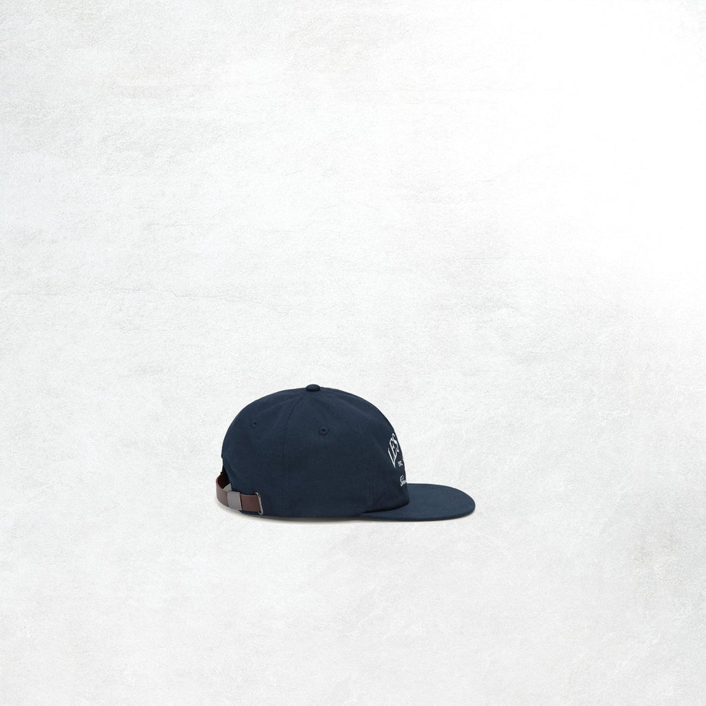 Les Deux Ivy League Organic Letterman Cap: Dark Navy
