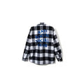 Anti Social Social Club Black White Plaid Blue Logo Flannel Shirt