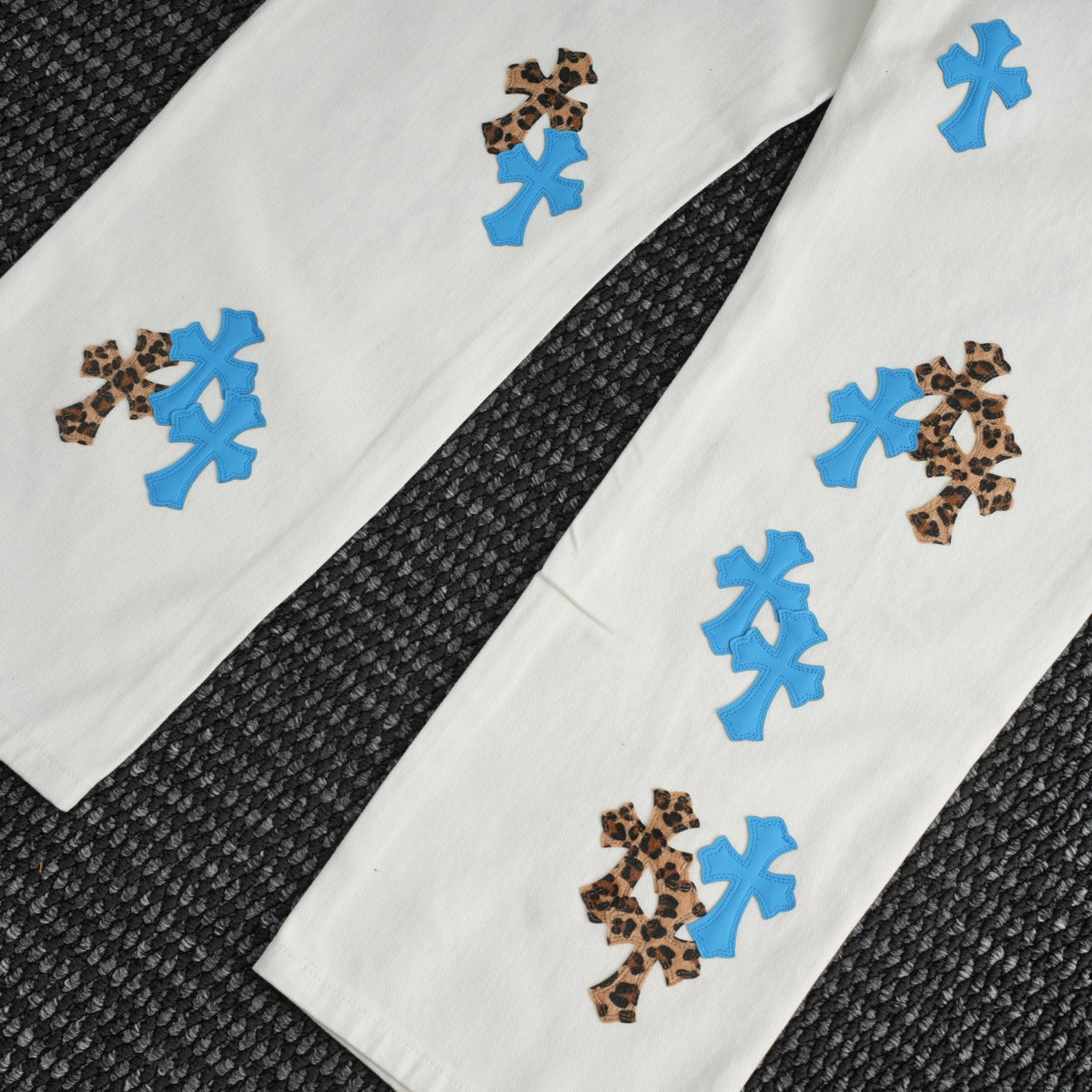 Chrome Hearts White Cross Graphic Pants