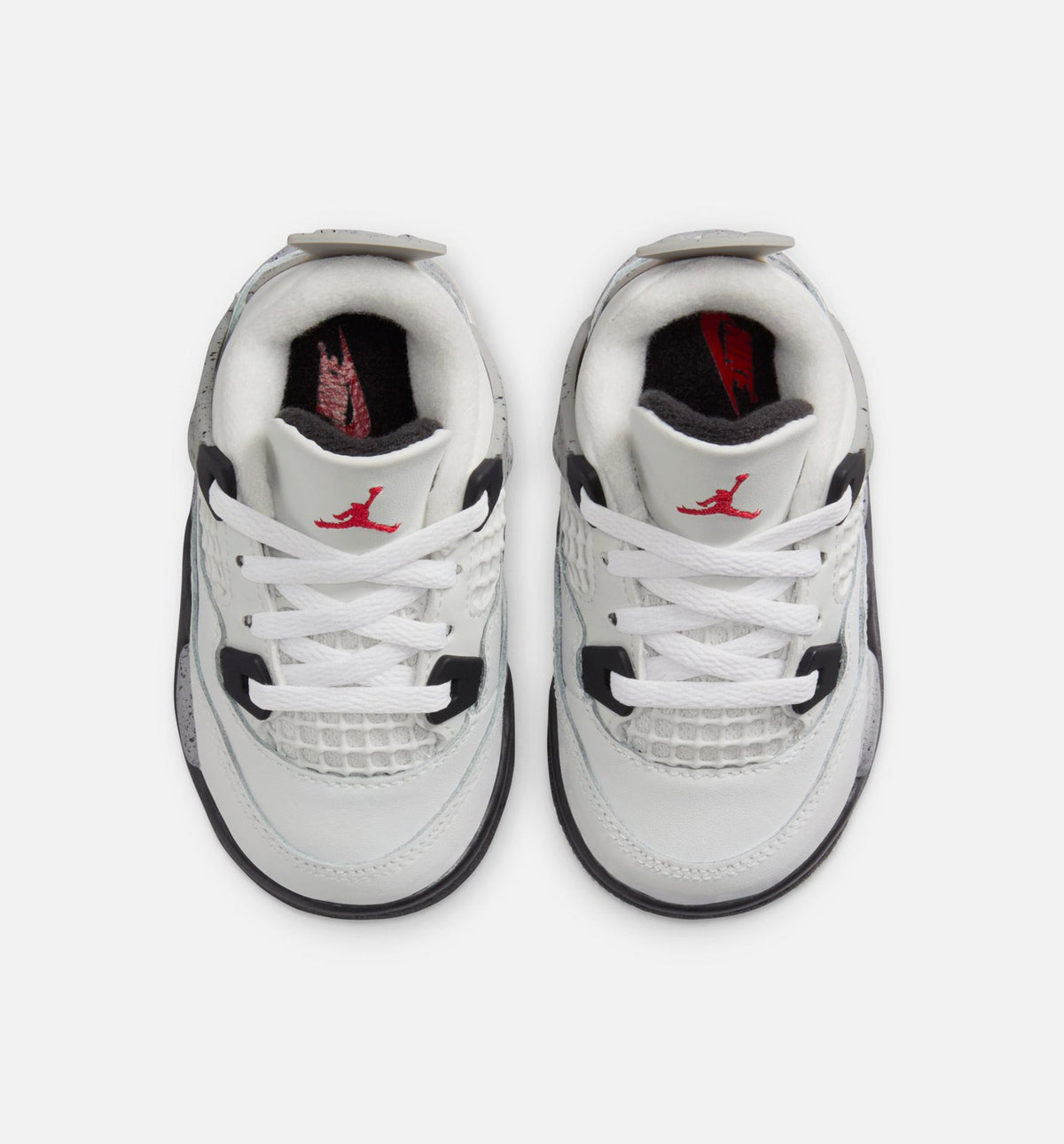 Air Jordan 4 Retro White Cement – Infant/Toddler Lifestyle Shoe in Summit White/Fire Red/Cement Grey/Black