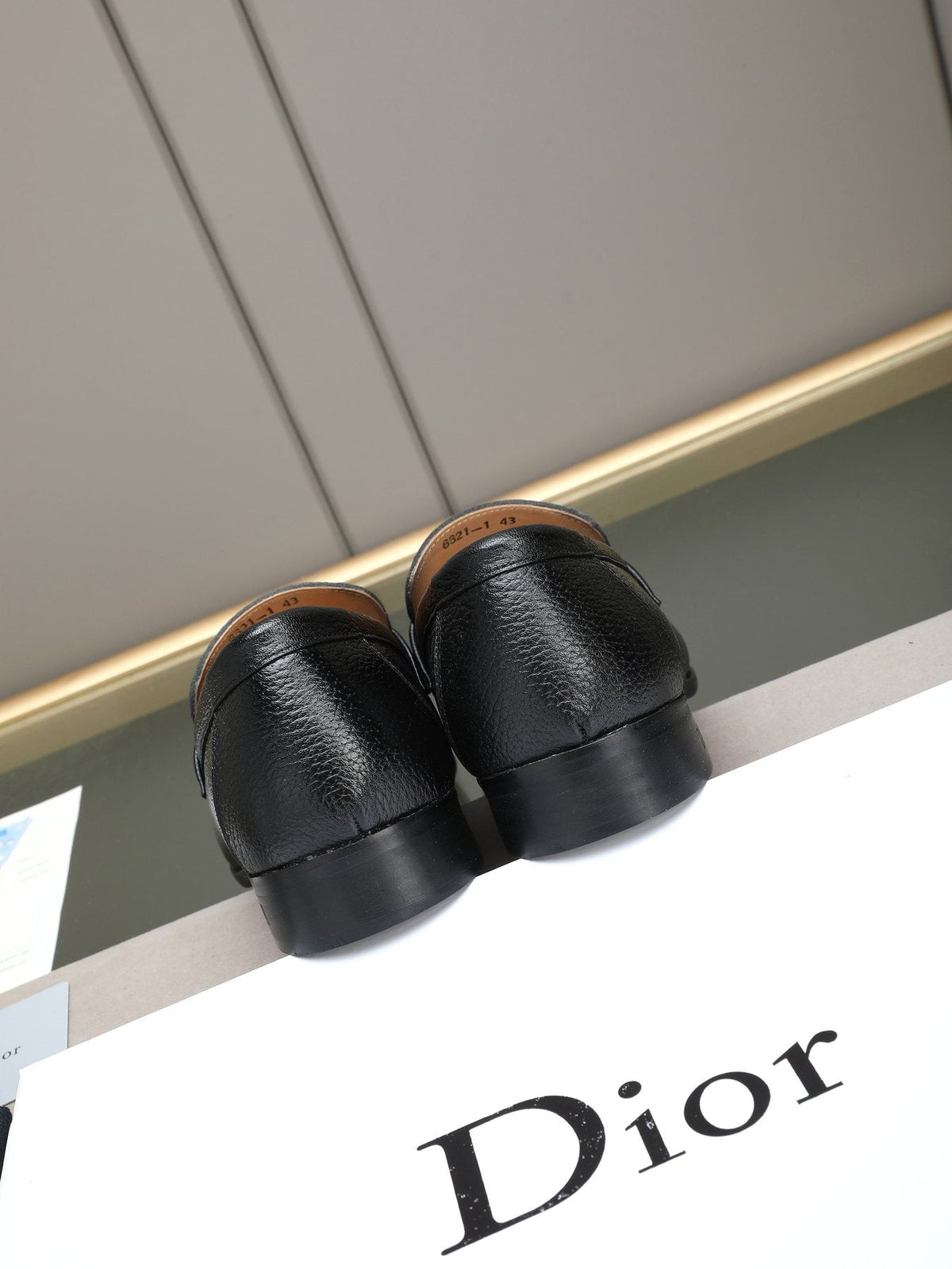 Dior Black Buckle Loafers