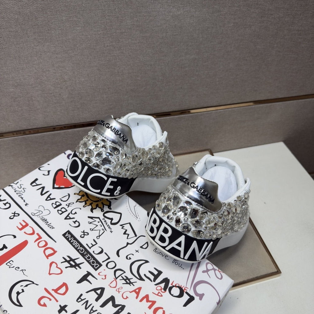 Dolce & Gabbana Crystal Low-Top Sneakers